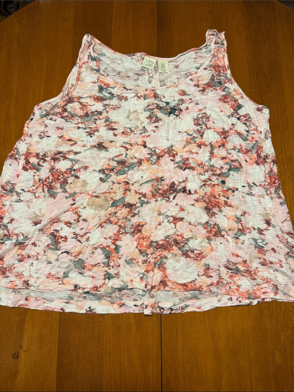 Pink Floral Tank Top